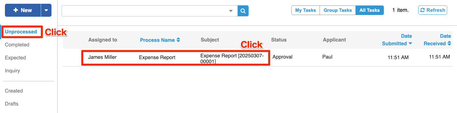 Process the model as the assignee-EN