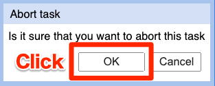 Abort confirmation message-EN