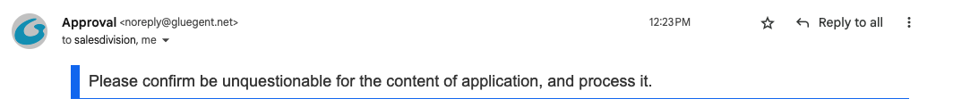 The notification email of an urgent task-EN