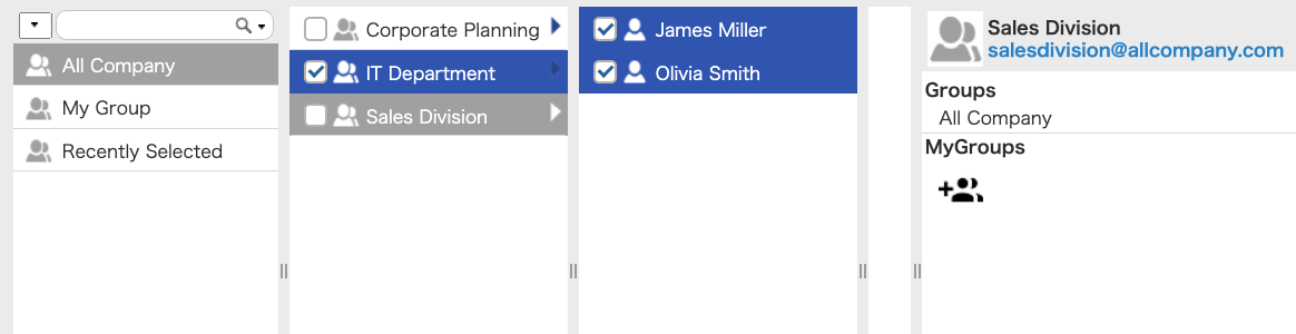 Check the checkbox for the users and groups you want to select-EN