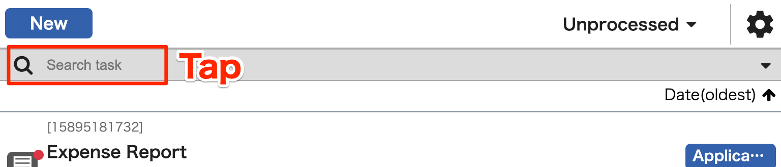 Search for task data by keyword-EN