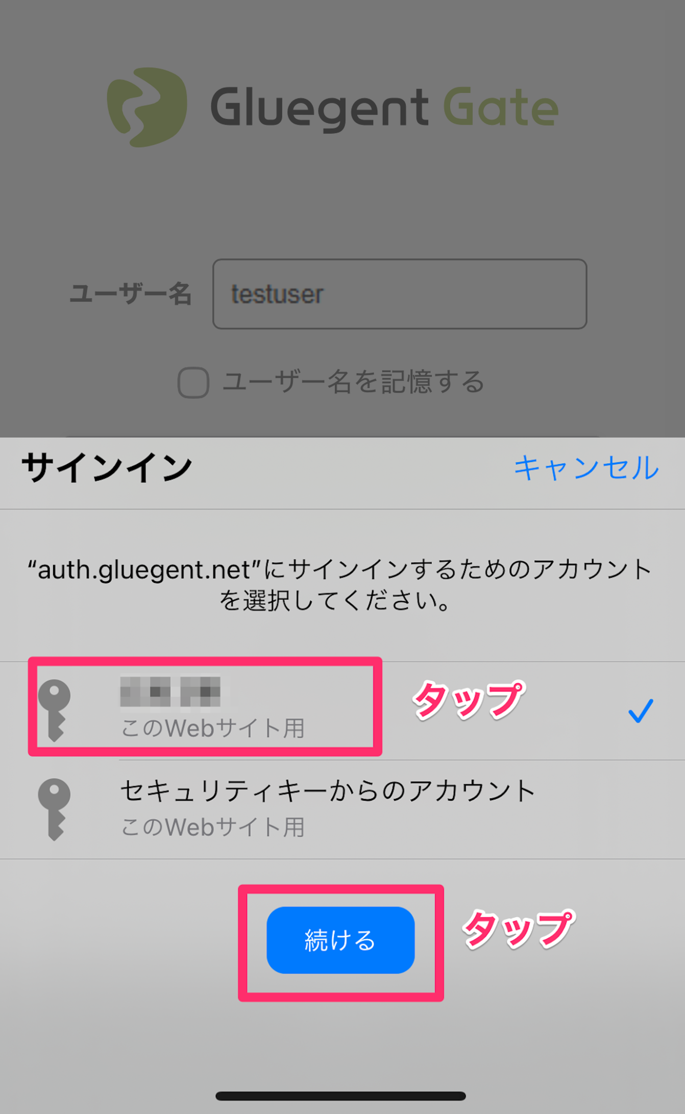 FIDO認証 - 3. エンドユーザー側での設定方法と利用方法(FaceID)8-1.png